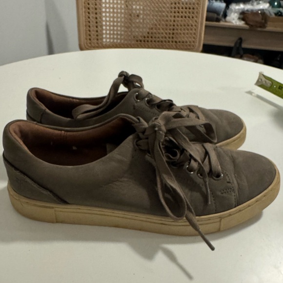 Frye Ivy Low Lace in Grey Nubuck Leather - Picture 4 of 5